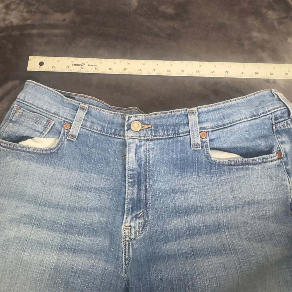 Levi's 515 Boot Cut Jeans Womens 14 S/C Light Blue Stretch Denim 3014